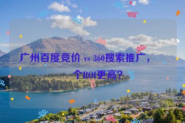 廣州百度競價 vs 360搜索推廣，哪個ROI更高？