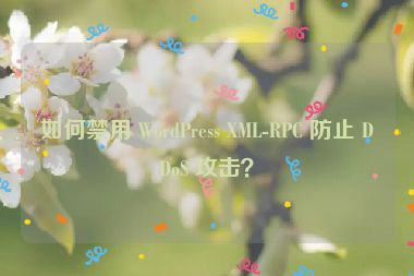 如何禁用 WordPress XML-RPC 防止 DDoS 攻擊？