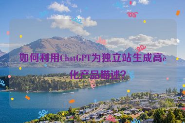 如何利用ChatGPT為獨立站生成高轉(zhuǎn)化產(chǎn)品描述？