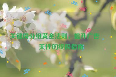 關(guān)鍵詞分組黃金法則，提升廣告相關(guān)性的終極指南