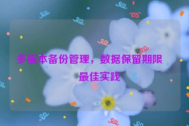 多版本備份管理，數(shù)據(jù)保留期限的最佳實(shí)踐