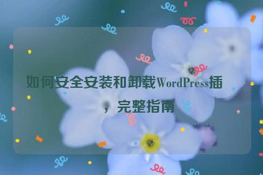 如何安全安裝和卸載WordPress插件，完整指南