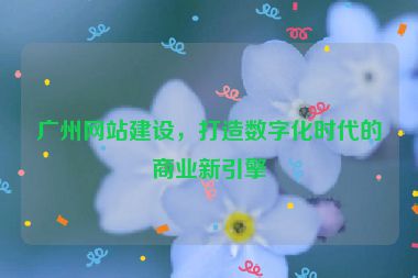 廣州網(wǎng)站建設，打造數(shù)字化時代的商業(yè)新引擎