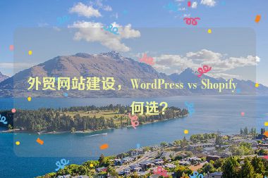 外貿(mào)網(wǎng)站建設(shè)，WordPress vs Shopify 如何選？