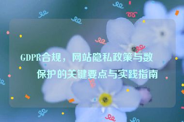 GDPR合規(guī)，網(wǎng)站隱私政策與數(shù)據(jù)保護(hù)的關(guān)鍵要點(diǎn)與實(shí)踐指南