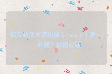 獨立站放大鏡功能（Zoom-in）是否必要？數(shù)據(jù)說話