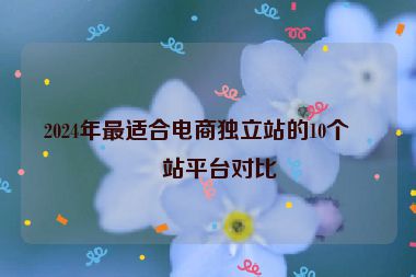2024年最適合電商獨(dú)立站的10個(gè)建站平臺對比