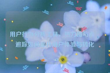 用戶行為分析工具，熱力圖與點(diǎn)擊追蹤如何提升用戶體驗(yàn)與轉(zhuǎn)化率