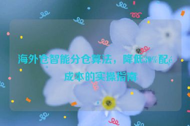 海外倉智能分倉算法，降低30%配送成本的實操指南