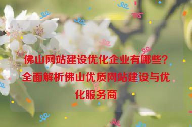 佛山網(wǎng)站建設(shè)優(yōu)化企業(yè)有哪些？全面解析佛山優(yōu)質(zhì)網(wǎng)站建設(shè)與優(yōu)化服務(wù)商
