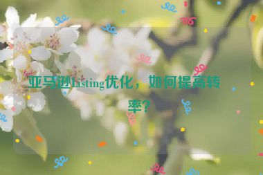 亞馬遜Listing優(yōu)化，如何提高轉化率？