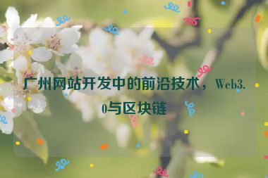 廣州網(wǎng)站開發(fā)中的前沿技術(shù)，Web3.0與區(qū)塊鏈