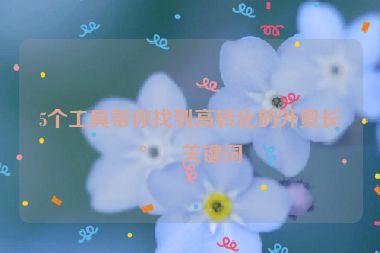5個工具幫你找到高轉化的外貿長尾關鍵詞