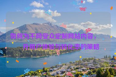 如何為不同受眾定制網(wǎng)站內(nèi)容，提升用戶體驗(yàn)與轉(zhuǎn)化率的策略