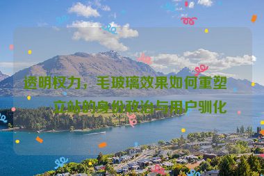 透明權(quán)力，毛玻璃效果如何重塑獨(dú)立站的身份政治與用戶馴化