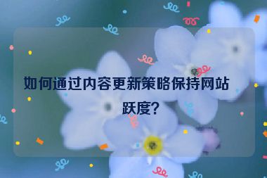 如何通過內容更新策略保持網站活躍度？