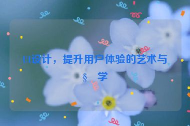 UI設(shè)計，提升用戶體驗(yàn)的藝術(shù)與科學(xué)