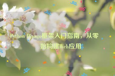 Python Django框架入門指南，從零開始構(gòu)建Web應(yīng)用
