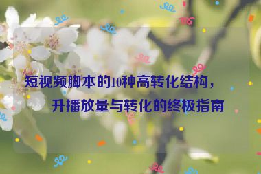 短視頻腳本的10種高轉(zhuǎn)化結(jié)構(gòu)，提升播放量與轉(zhuǎn)化的終極指南