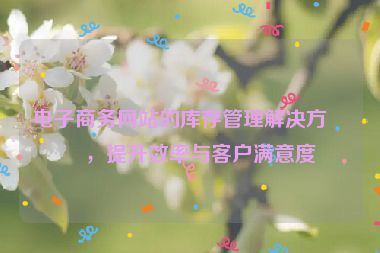 電子商務(wù)網(wǎng)站的庫(kù)存管理解決方案，提升效率與客戶滿意度