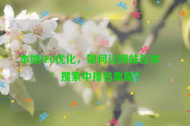 本地SEO優(yōu)化，如何讓網(wǎng)站在本地搜索中排名靠前？