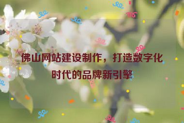 佛山網(wǎng)站建設(shè)制作，打造數(shù)字化時(shí)代的品牌新引擎