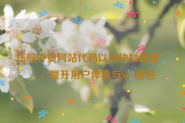 壓縮外貿(mào)網(wǎng)站代碼以加快加載速度，提升用戶體驗與SEO排名