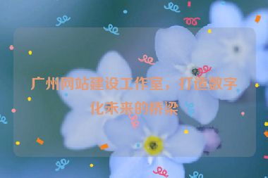 廣州網站建設工作室，打造數字化未來的橋梁