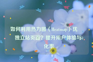 如何利用熱力圖（Heatmap）優(yōu)化獨立站頁面？提升用戶體驗與轉化率