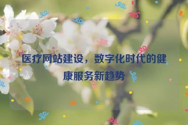 醫(yī)療網(wǎng)站建設(shè)，數(shù)字化時代的健康服務(wù)新趨勢