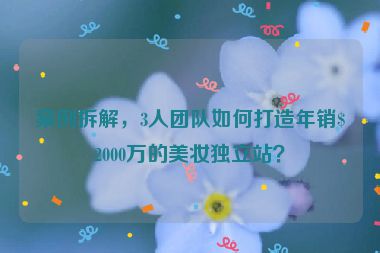 案例拆解，3人團隊如何打造年銷$2000萬的美妝獨立站？