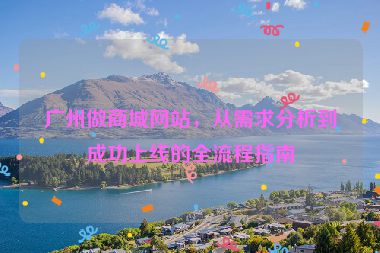 廣州做商城網(wǎng)站，從需求分析到成功上線的全流程指南