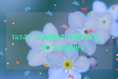 TikTok廣告如何助力外貿獨立站爆單？案例解析）