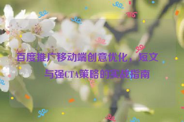 百度推廣移動端創(chuàng)意優(yōu)化，短文案與強(qiáng)CTA策略的實戰(zhàn)指南