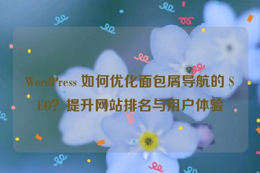 WordPress 如何優(yōu)化面包屑導(dǎo)航的 SEO？提升網(wǎng)站排名與用戶體驗(yàn)