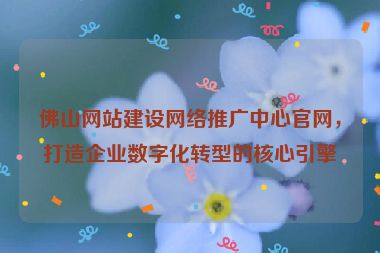 佛山網(wǎng)站建設(shè)網(wǎng)絡(luò)推廣中心官網(wǎng)，打造企業(yè)數(shù)字化轉(zhuǎn)型的核心引擎