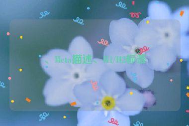 、Meta描述、H1/H2標簽