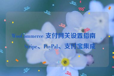 WooCommerce 支付網(wǎng)關(guān)設(shè)置指南，Stripe、PayPal、支付寶集成