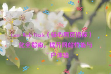 Core Web Vitals（核心網(wǎng)頁指標）優(yōu)化全指南，提升網(wǎng)站性能與用戶體驗