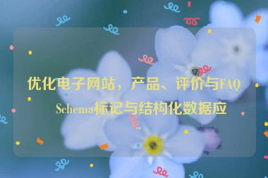 優(yōu)化電子網(wǎng)站，產(chǎn)品、評價與FAQ的Schema標(biāo)記與結(jié)構(gòu)化數(shù)據(jù)應(yīng)用