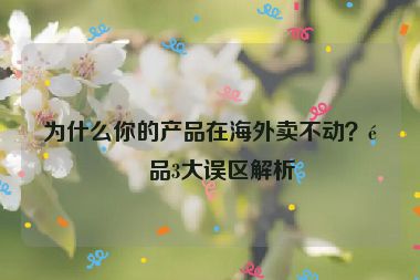 為什么你的產(chǎn)品在海外賣不動？選品3大誤區(qū)解析