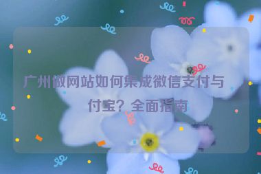廣州做網(wǎng)站如何集成微信支付與支付寶？全面指南