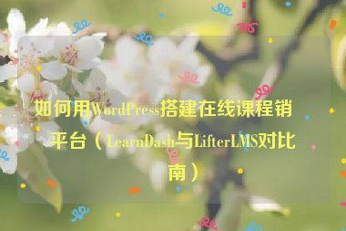 如何用WordPress搭建在線課程銷售平臺（LearnDash與LifterLMS對比指南）