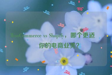 WooCommerce vs Shopify，哪個(gè)更適合你的電商業(yè)務(wù)？