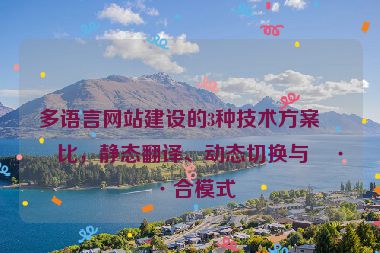 多語言網(wǎng)站建設(shè)的3種技術(shù)方案對比，靜態(tài)翻譯、動態(tài)切換與混合模式