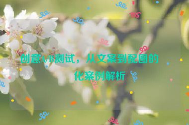 創(chuàng)意A/B測(cè)試，從文案到配圖的優(yōu)化案例解析