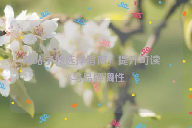 網(wǎng)站字體選擇指南，提升可讀性與品牌調(diào)性
