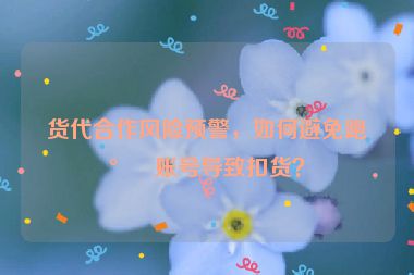 貨代合作風險預警，如何避免跑水賬號導致扣貨？