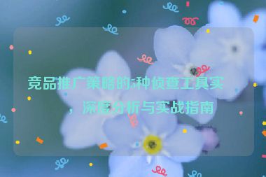 競品推廣策略的5種偵查工具實測，深度分析與實戰(zhàn)指南