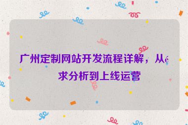 廣州定制網(wǎng)站開發(fā)流程詳解，從需求分析到上線運(yùn)營